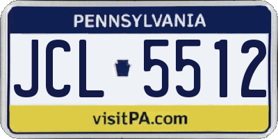 PA license plate JCL5512