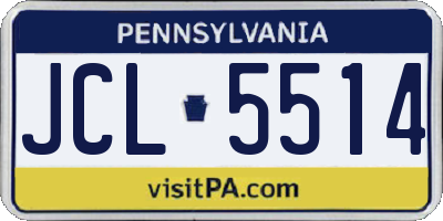 PA license plate JCL5514