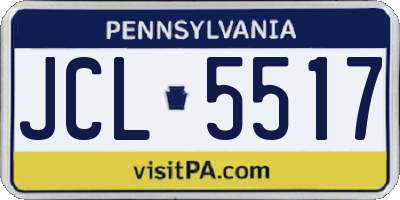 PA license plate JCL5517