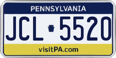 PA license plate JCL5520