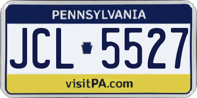 PA license plate JCL5527