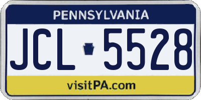 PA license plate JCL5528