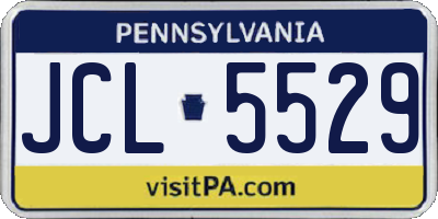 PA license plate JCL5529