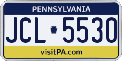 PA license plate JCL5530