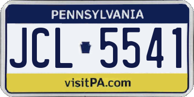 PA license plate JCL5541