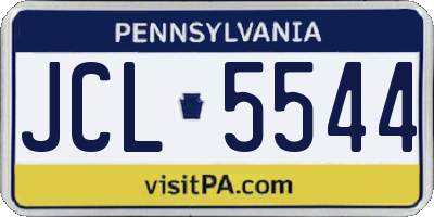PA license plate JCL5544