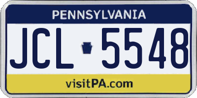 PA license plate JCL5548