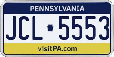 PA license plate JCL5553