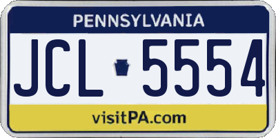 PA license plate JCL5554