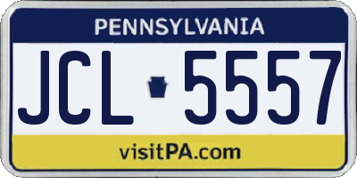 PA license plate JCL5557