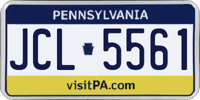 PA license plate JCL5561
