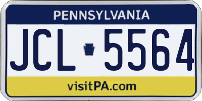 PA license plate JCL5564
