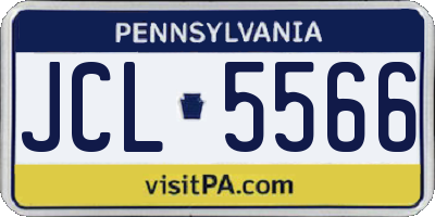 PA license plate JCL5566