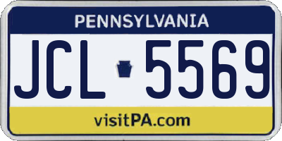 PA license plate JCL5569