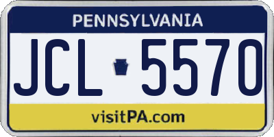 PA license plate JCL5570