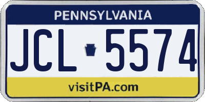 PA license plate JCL5574