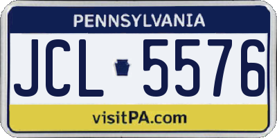 PA license plate JCL5576