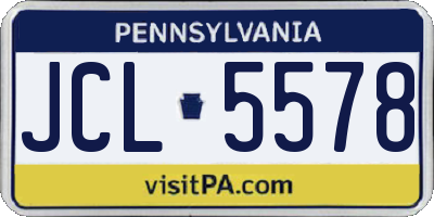 PA license plate JCL5578