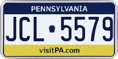 PA license plate JCL5579