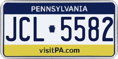 PA license plate JCL5582