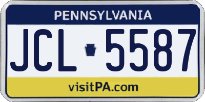 PA license plate JCL5587