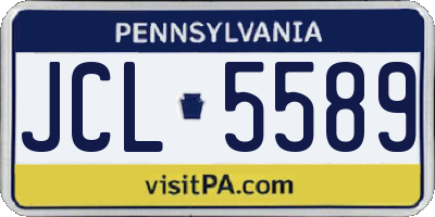 PA license plate JCL5589
