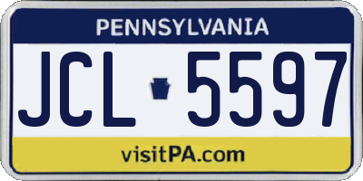 PA license plate JCL5597