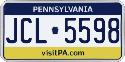 PA license plate JCL5598