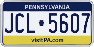 PA license plate JCL5607