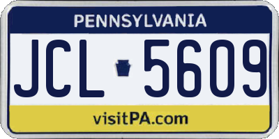 PA license plate JCL5609