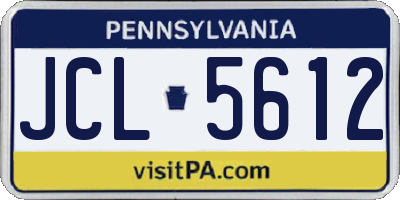 PA license plate JCL5612