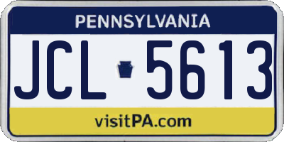 PA license plate JCL5613