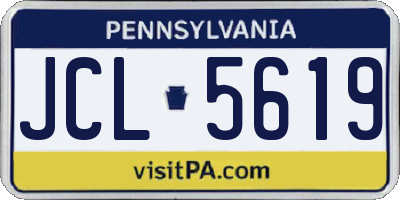 PA license plate JCL5619