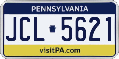 PA license plate JCL5621