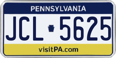 PA license plate JCL5625