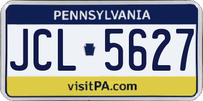 PA license plate JCL5627