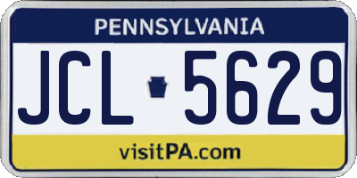 PA license plate JCL5629