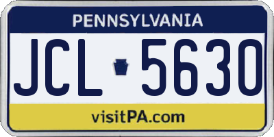 PA license plate JCL5630