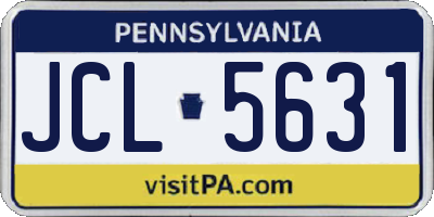PA license plate JCL5631