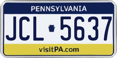 PA license plate JCL5637