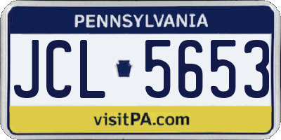 PA license plate JCL5653