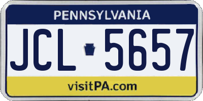 PA license plate JCL5657
