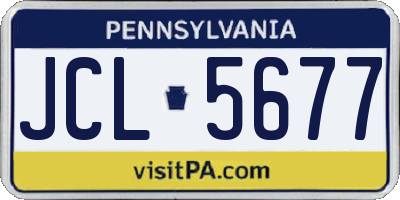PA license plate JCL5677