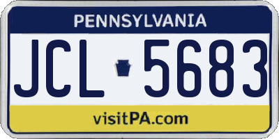 PA license plate JCL5683