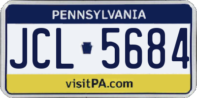 PA license plate JCL5684