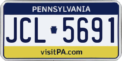 PA license plate JCL5691