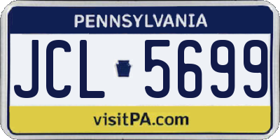 PA license plate JCL5699