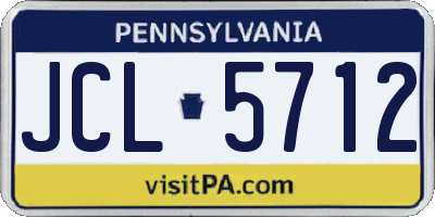 PA license plate JCL5712
