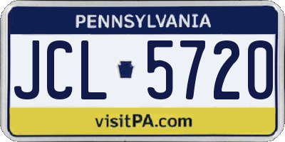 PA license plate JCL5720