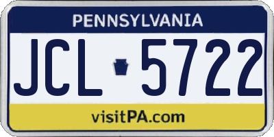 PA license plate JCL5722